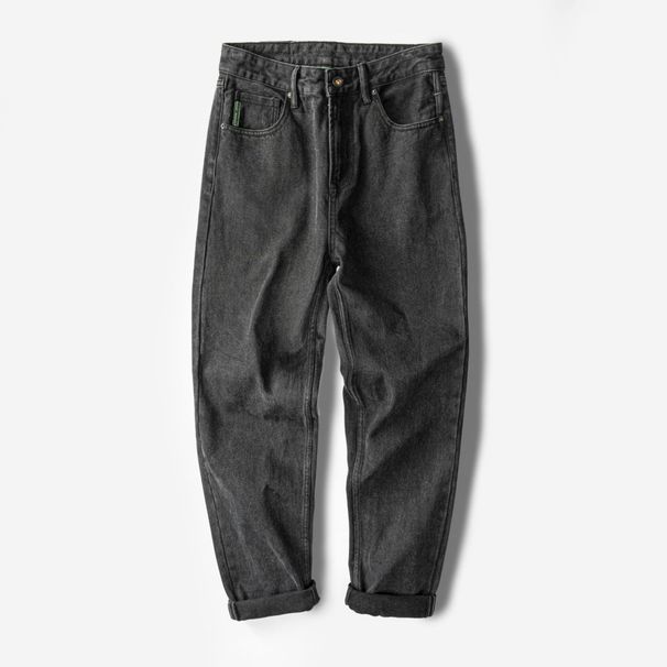 Men's Clothing Yu's Spring Festival Gala Same Style Jeans Men's Loose Versatile Autumn And Winter Trendy Straight Leg Pants_mkmklike.com