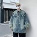 Washed Denim Jacket For Men, Vintage Design For Spring And Autumn, Niche Couple Style Jacket_mkmklike.com
