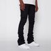Men's Stretch Denim Stacked Pants - Patchwork Straight Leg Jeans For Streetwear & Urban Fashion_mkmklike.com