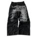 Pulse 2025 European And Cross-Border Street Style American Retro Hip-Hop Loose Baggy Letter Print Jeans For Men_mkmklike.com
