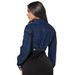 Women's Stretch Denim Jacket – Classic Button-Up Cardigan Style With Long Sleeves & Versatile Fit_mkmklike.com
