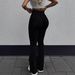 Stretch High-Waisted Flare Jeans – Retro 70s Disco Pants With Rhinestone Detailing, Slim Fit & Ultra-Comfy (Black/Blue/Green/Khaki, High Elasticity)_mkmklike.com