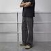 Men's Clothing Retro Blue Cow Washed Slightly Wide Leg Versatile Vintage Cleanfit Jeans_mkmklike.com