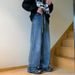Men's Clothing Trendy High Street Style Jeans For Men And Women Hong Kong Style Simple Cool And Stylish Long Pants For All_mkmklike.com