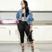 Women's Clothing Irregular Two-Wear Denim Jacket Indigo Blue Solid Workwear Streetwear Metal Buttons Spring/Autumn Fashion_mkmklike.com