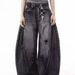 Unisex American Retro Deconstructed Workwear Jeans Patchwork Ripped Fashion Design mid Waist Straight Pants Blue Long Trousers_mkmklike.com