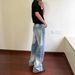 Relaxed Fit Washed Blue Straight Leg Jeans For Men & Women – Comfortable & Stylish Everyday Denim Pants_mkmklike.com