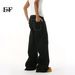 EF JEANS | 2025 Spring New American Design Series Bright Line Three-dimensional Black Casual Jeans_mkmklike.com