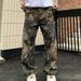 Urban Camo Cargo Jeans – Men’s Distressed Branch Print Streetwear Pants (S-3XL, Oversized Fit, Unisex High Fashion)_mkmklike.com