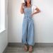 Women's Fashion Casual Loose Wide Leg Denim Overalls Jeans_mkmklike.com