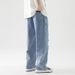 Brand Free New Trend Simple Ripped Jeans For Men's Summer Thin Casual Cropped Pants Harajuku Fashion_mkmklike.com