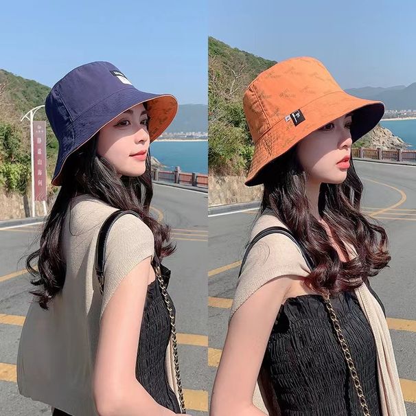 Hot Sale New Summer Sun For Women Double Sided Outdoor Sunscreen Bucket Hats Female Korean Casual Panama Fisherman Caps_mkmklike.com