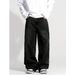 Men's American Style Washed Wide Leg Jeans Straight Leg High Street Vintage Style Floor Length Cross Border Exclusive_mkmklike.com