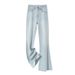 Blue Thin Tencel Jeans For Women, Early Autumn 2025 New Style, Casual Stretch Slimming High-waisted Long Pants, Trendy_mkmklike.com