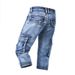 Men's Clothing Summer Thin Elastic Multi Pocket Workwear Shorts Slim Fit Denim Shorts Cropped Pants Casual Jeans For Men_mkmklike.com