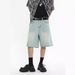 Men's Clothing High Street Loose Straight Leg Wide Leg Casual Five Point Denim Shorts For Men Summer Style_mkmklike.com