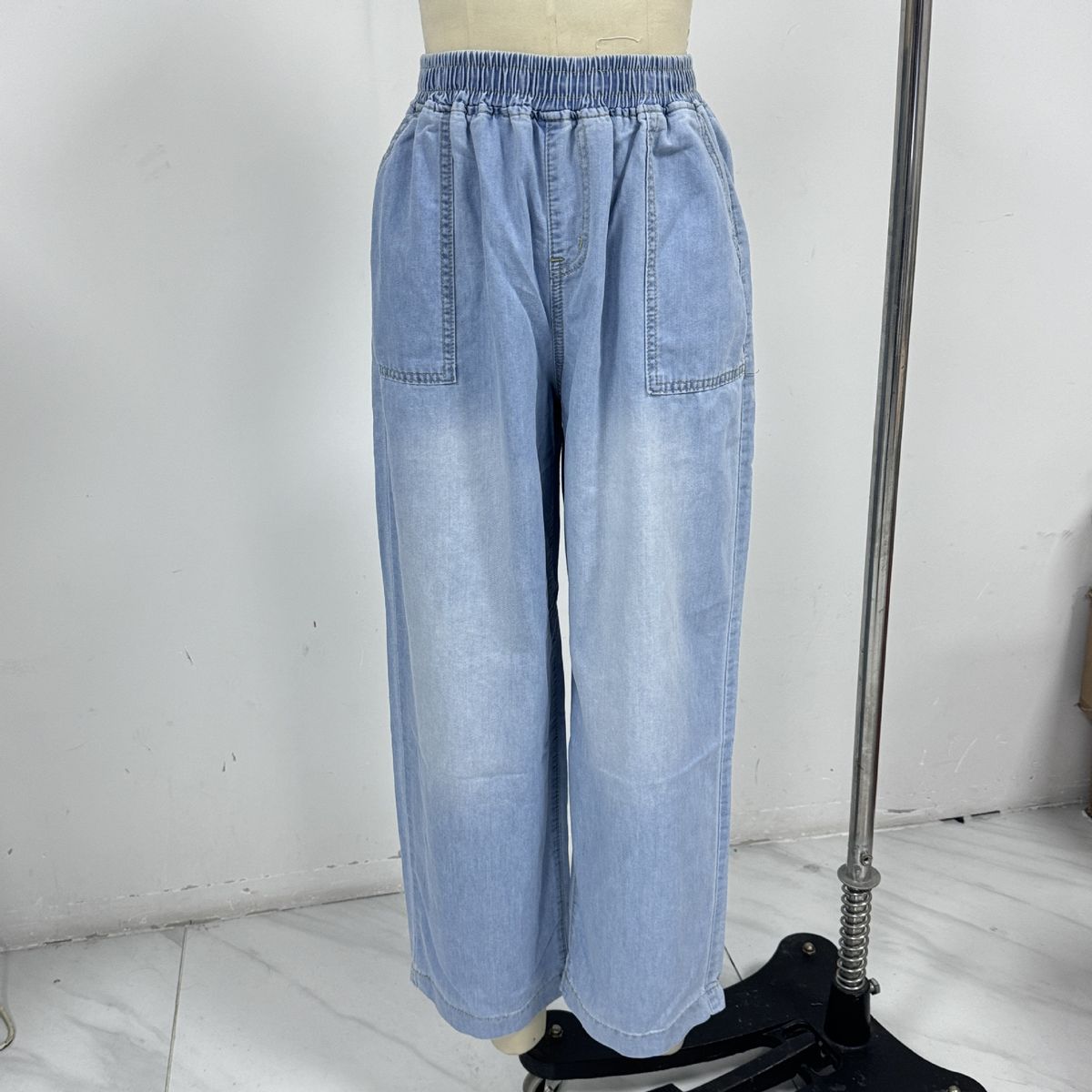 K New Fashionable Hanging Straight Tube Loose Casual Jeans Long Pants For Women_mkmklike.com