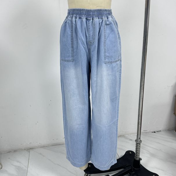 K New Fashionable Hanging Straight Tube Loose Casual Jeans Long Pants For Women_mkmklike.com