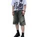 Men's Clothing Men's Distressed Washed Denim Shorts - Deconstructed Mud-Dyed 5-Inch Inseam, Relaxed Fit & Raw Hem For Edgy Streetwear Aesthetic_mkmklike.com