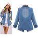 women's denim jacket tight slimming denim jacket jacket women's_mkmklike.com