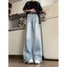 Lightning Pattern Jeans Men, New Spring And Autumn Trendy Brand, Loose Wide-leg Pants, American High Street Straight-leg_mkmklike.com