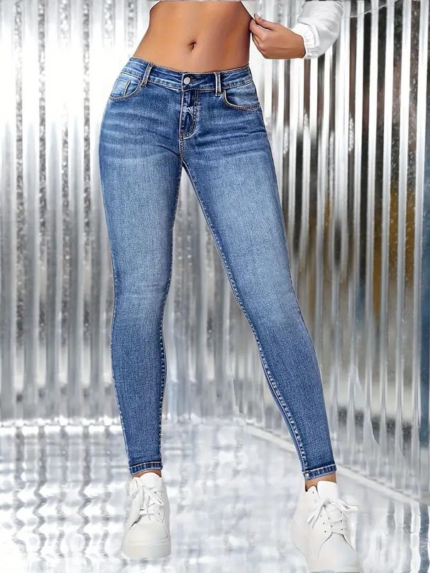 Women's High-Stretch Skinny Ankle Jeans - Slimming & Comfortable Denim Pants For Everyday Wear_mkmklike.com