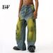 EF JEANS | 2024 New Product, American High Street Loose Mopping Old Retro Tie-dye Ripped Jeans Tide_mkmklike.com