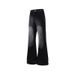 Cleanfit Men's Large Size Lightning Pattern Jeans Casual High Street Trendy Mid Waist Straight Pants With Zipper Fly_mkmklike.com