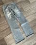 Vintage Washed Distressed Embroidery Jeans High-Street Style Relaxed Straight-Leg Fit For Men & Women Blue Black Cotton_mkmklike.com