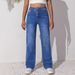 Women's Vintage Stretch Slim-fit Jeans With Double-button Design, Dark Blue Denim Trousers, High-waisted And Slimming_mkmklike.com