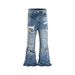 Men's Clothing High Street Fashion Brand Loose Tassel Cat Whisker Slightly Flared Trousers RO Style Wide Leg Trousers Casual Trousers Jeans_mkmklike.com