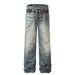Women’s Clothing Trendy Washed Old Design High End Men's Straight Loose Jeans_mkmklike.com