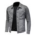 Pulse Pulse Venom European And American Washed Classic Denim Jacket For Men Youth Street Handsome Coat Trendy Turn-down_mkmklike.com