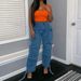 European And American Women's Fashion Jeans, New Products, Trendy Multi-pocket Washed Work Pants, Hot-selling_mkmklike.com