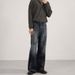Men's & Women's Cleanfit Heavy Washed Tie-Dye Jeans With Bamboo Texture & Flared Hem Streetwear Staple_mkmklike.com