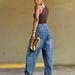 Women's Clothing Women's Tapered Jeans Multi Pocket Deconstructed Patchwork For Formal & Casual For Women_mkmklike.com