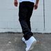 Men's Clothing European American Style High Street Stretch Black Slimming Straight Leg Jeans For Men Casual Versatile Long Denim_mkmklike.com