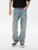 Men's High Street Loose Fit Washed Denim Jeans - Straight Leg Casual Trousers For Everyday Wear_mkmklike.com