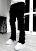 Men's Stretch Denim Jeans Slim Fit Bootcut With Vintage Wash - Casual High Street Fashion (Black, Khaki, Camo Green, Light Blue)_mkmklike.com