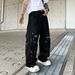 Men's Clothing High Street Summer New Paris Fashion Brand Loose Straight Ripped Jeans Ink Splash Personality Graffiti Handsome Men Thin Version_mkmklike.com