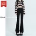 New Spring And Autumn Black Flared Jeans For Women, High Waist Slim Fit Versatile Bell-Bottom Pants, Wholesale From_mkmklike.com