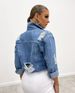 K New Short Casual Ripped Denim Jacket For Women; Slim Fit._mkmklike.com