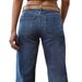 Cross-Border Hot-Selling European And American Jeans Slimming Washed Flared Patchwork Denim Women's Long_mkmklike.com