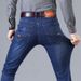 2025 Elasticity Summer Jeans For Men, Thin Straight Loose Casual High Waist Slim Fit Middle-aged Long Pants_mkmklike.com