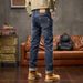 Men's Clothing, New Autumn And Winter Trend Men's Slim-fit Straight Fashion Versatile Elastic High Jeans And Trousers_mkmklike.com