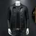 Men's Clothing jacket Jacket Leather jacket slim fit_mkmklike.com
