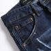 DSQ New European And American Style Punk Embroidered Frayed Painted Stretch Skinny Men's Jeans Trendy D4014_mkmklike.com