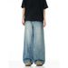 Men's Loose Fit Jeans Street Style Versatile Washed Cleanfit Wide Leg Pants High Street_mkmklike.com