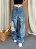 Women’s Clothing large size patch patchwork printed jeans women's autumn and winter new hot girl design mopping trousers_mkmklike.com