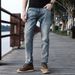 Men's Slim Fit Straight Leg Jeans Retro Style Trendy Casual Stretch Trousers For Spring Autumn_mkmklike.com